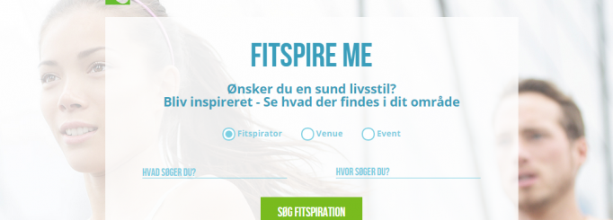 Ny sida för fitnessintresserade, ännu bara på danska